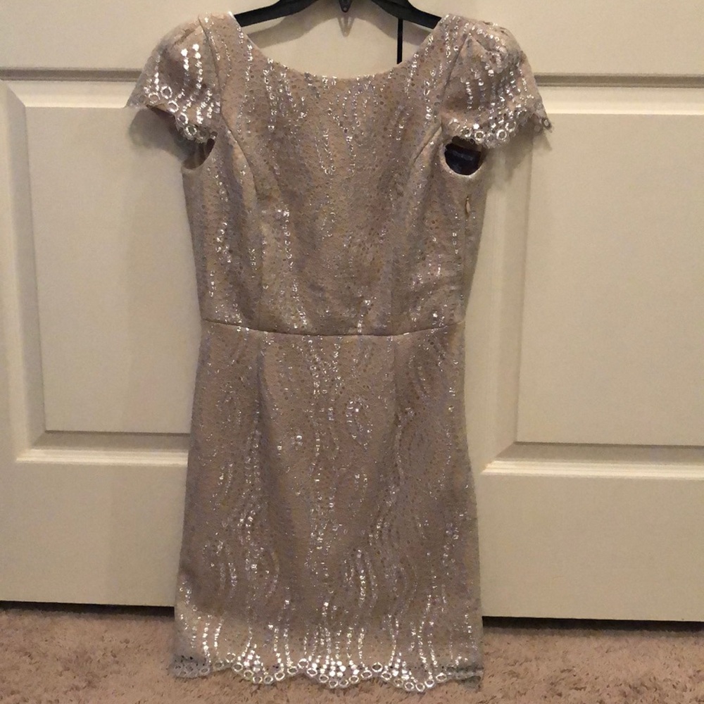 Lace Cap Sleeve Mini Dress
